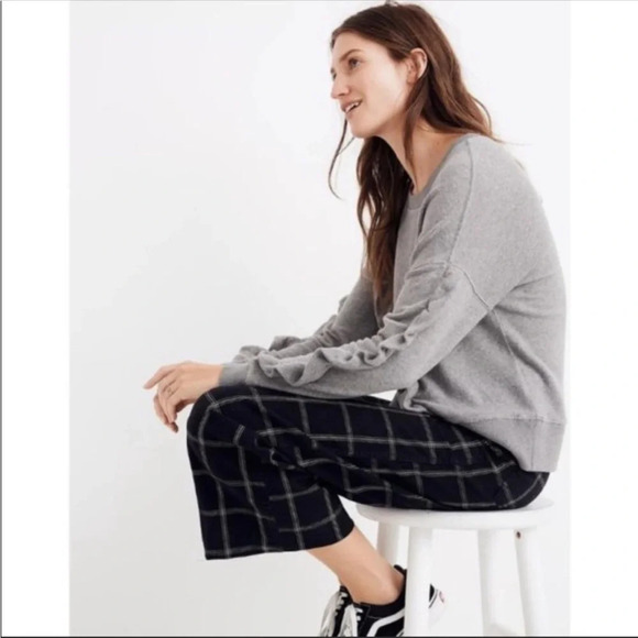 Miles by Madewell Gray Ruffle Sweater Women’s Small Cottagecore Granny Prairie - Picture 3 of 10